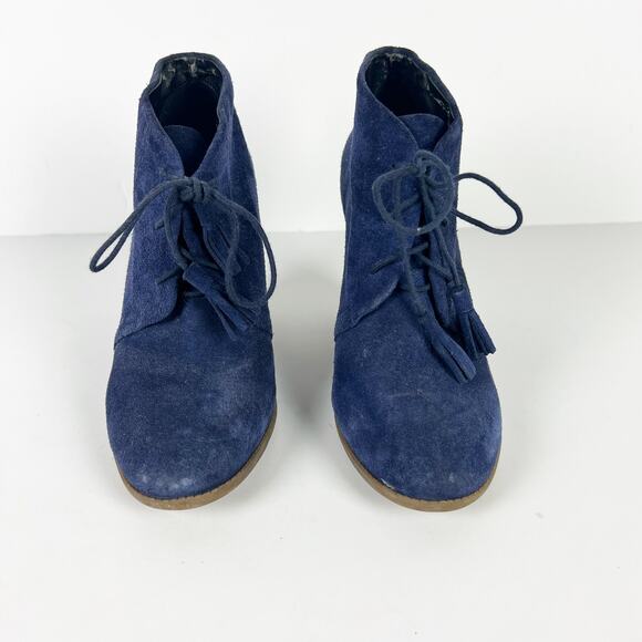 Sole Society blue suede lace up bootie Size 9 - Picture 10 of 10
